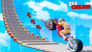 GTA 5 - КАК ДАЛЕКО СМОЖЕТ БЭТЦИКЛ БЭТМЕНА ЗАБРАТЬСЯ ПО СТУПЕНЬКАМ ЛЕСТНИЦЫ ! - ЭКСПЕРИМЕНТЫ В ГТА 5 ОНЛАЙН